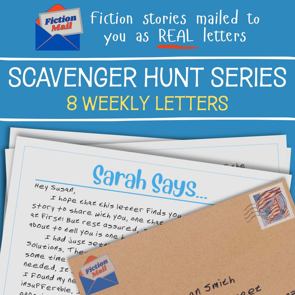 Scavenger Hunt personalized letter series by Fiction Mail