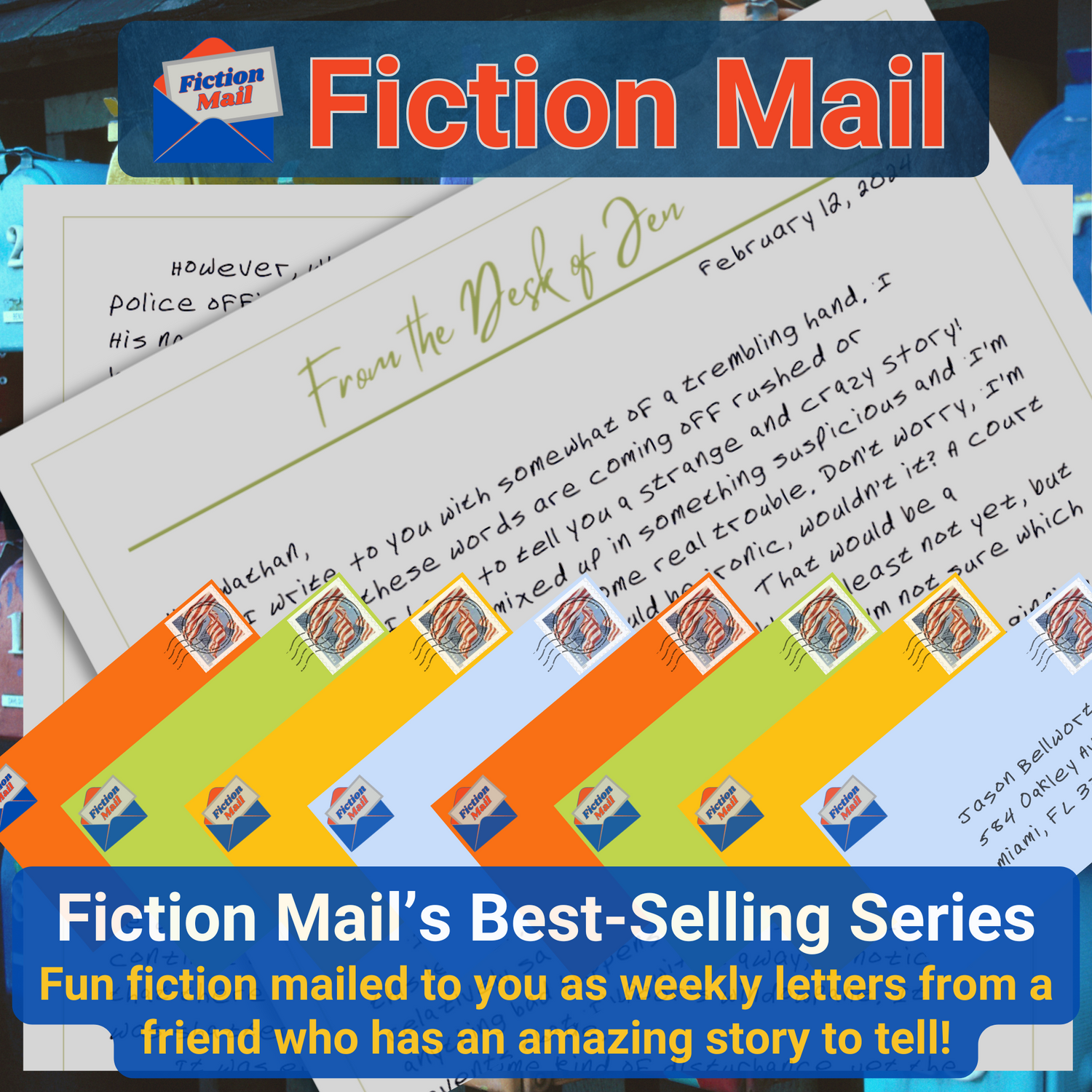 Fiction Mail Best-Selling Series of Stories as Letters