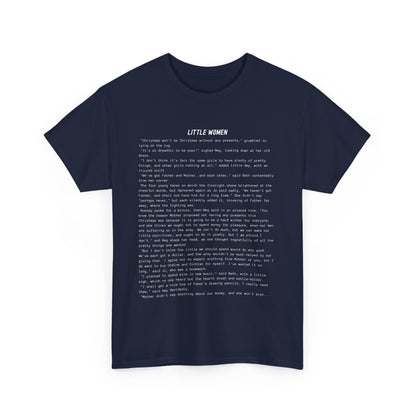 Fiction Shirts | Little Women Literary T-Shirt | Classic Opening Passage | 100% Cotton Shirt | Book Lover Gift