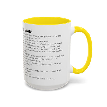 Fiction Coffee Mugs | The Adventures of Tom Sawyer Mug | Classic Opening Passage | Book Lover Gift