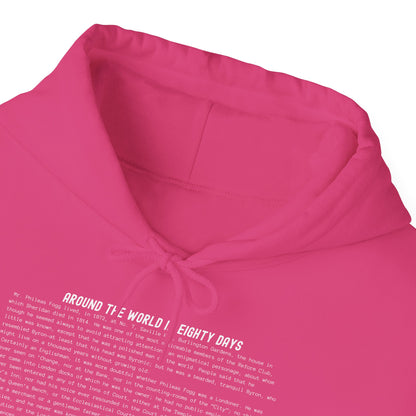 Hoodie Featuring the Opening Passage of Around the World in Eighty Days by Jules Verne