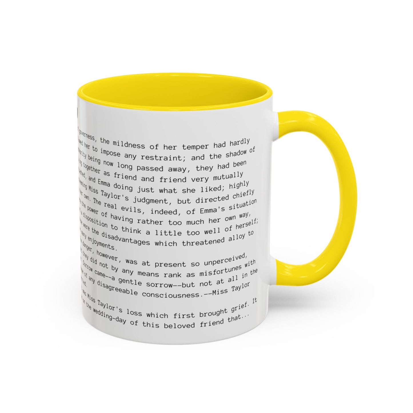 Fiction Coffee Mugs | Emma Mug | Classic Opening Passage | Book Lover Gift