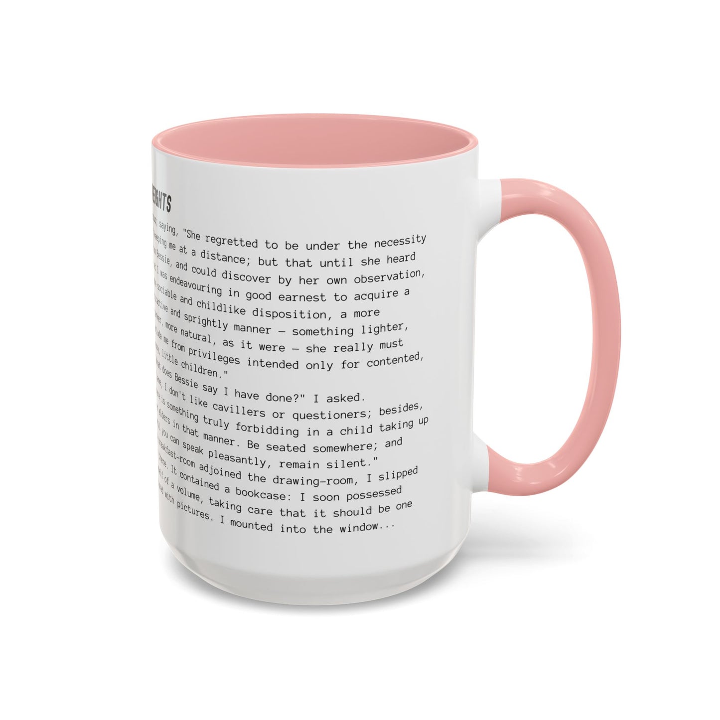 Fiction Coffee Mugs | Wuthering Heights Mug | Classic Opening Passage | Book Lover Gift