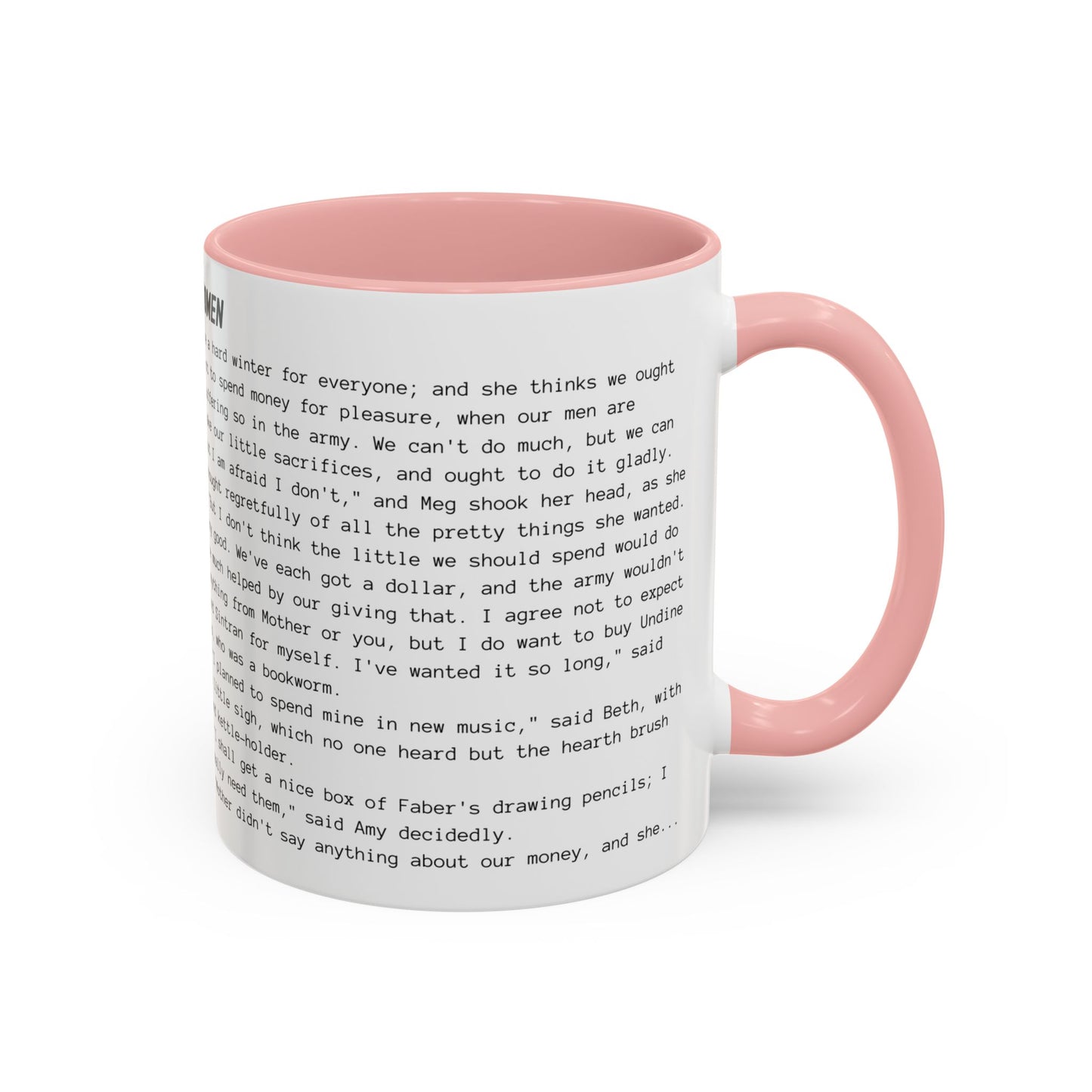 Fiction Coffee Mugs | Little Women Mug | Classic Opening Passage | Book Lover Gift