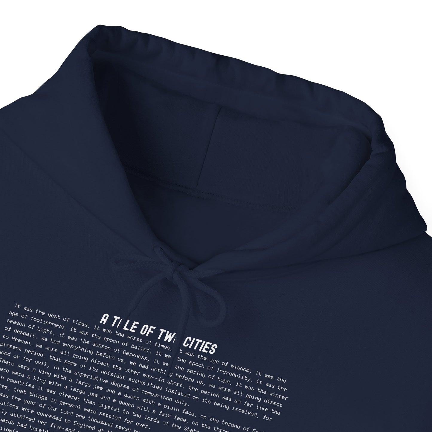 Fiction Hoodies | A Tale of Two Cities Literary Hoodie | Classic Opening Passage | Book Lover Gift | Charles Dickens