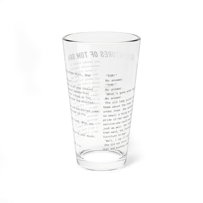 Fiction Pint Glass | The Adventures of Tom Sawyer Pint Glass | Classic Opening Passage | Book Lover Gift