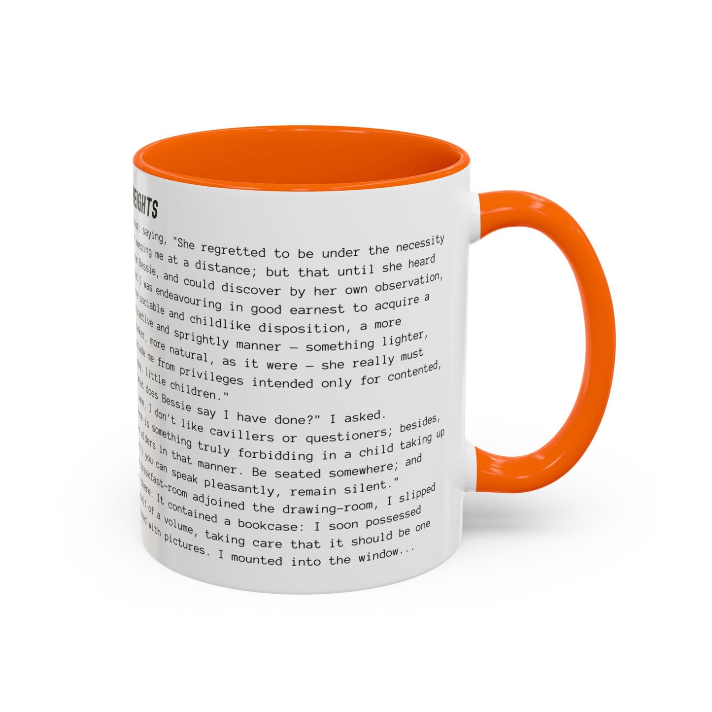 Fiction Coffee Mugs | Wuthering Heights Mug | Classic Opening Passage | Book Lover Gift