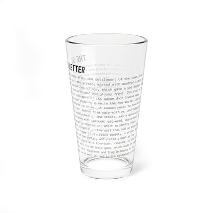 Fiction Pint Glass | The Scarlet Letter Pint Glass | Classic Opening Passage | Book Lover Gift