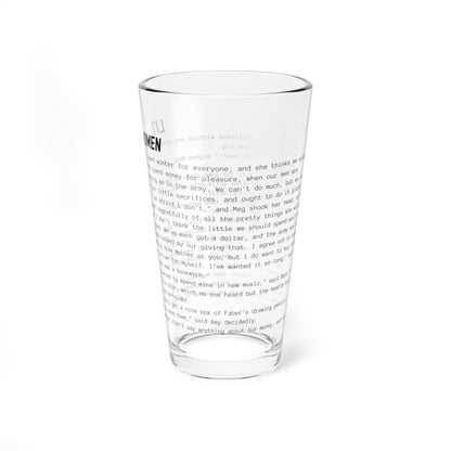 Fiction Pint Glass | Little Women Pint Glass | Classic Opening Passage | Book Lover Gift