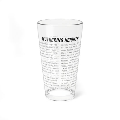 Fiction Pint Glass | Wuthering Heights Pint Glass | Classic Opening Passage | Book Lover Gift