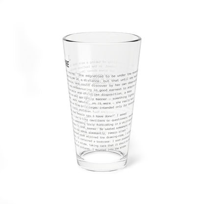 Fiction Pint Glass | Jane Eyre Pint Glass | Classic Opening Passage | Book Lover Gift