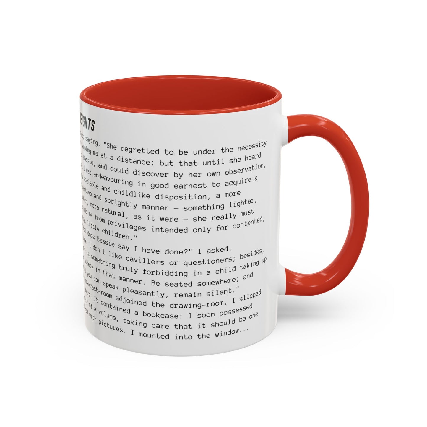 Fiction Coffee Mugs | Wuthering Heights Mug | Classic Opening Passage | Book Lover Gift