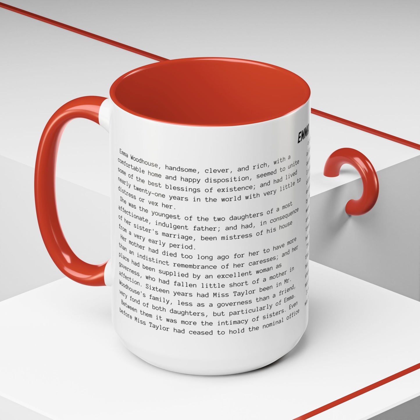 Fiction Coffee Mugs | Emma Mug | Classic Opening Passage | Book Lover Gift