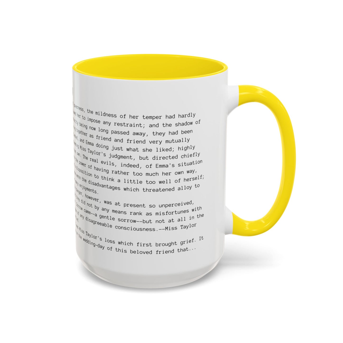 Fiction Coffee Mugs | Emma Mug | Classic Opening Passage | Book Lover Gift