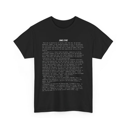 Fiction Shirts | Jane Eyre Literary T-Shirt | Classic Opening Passage | 100% Cotton Shirt | Book Lover Gift