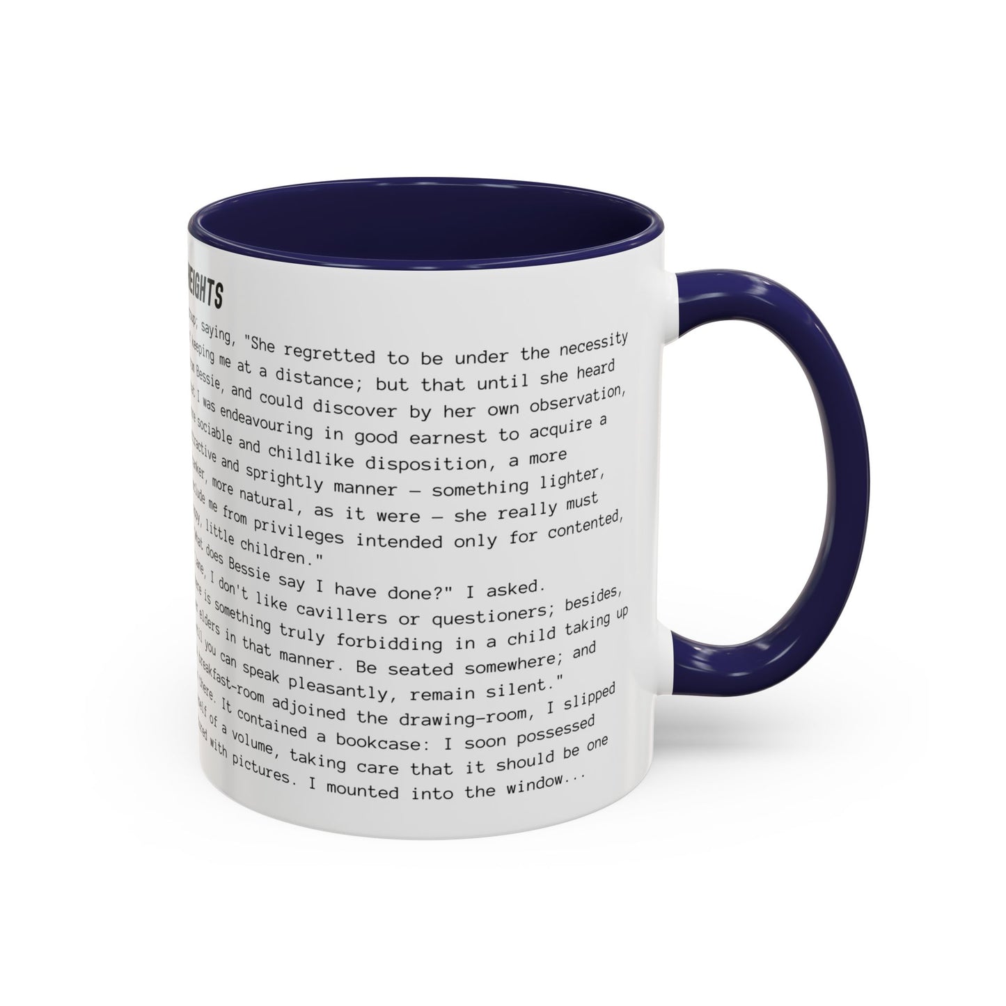 Fiction Coffee Mugs | Wuthering Heights Mug | Classic Opening Passage | Book Lover Gift