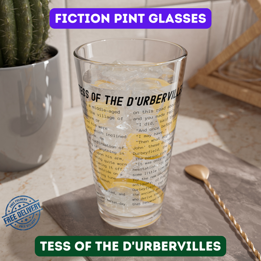 Pint Glass Featuring the Opening Passage of Tess of the d'Urbervilles by Thomas Hardy