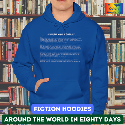 Hoodie Featuring the Opening Passage of Around the World in Eighty Days by Jules Verne