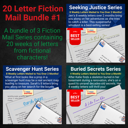 20 Letter bundle of Fiction Mail letters from fictional characters