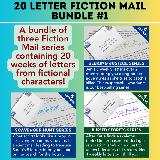 20 letter bundle of letters from fictional characters by Fiction Mail