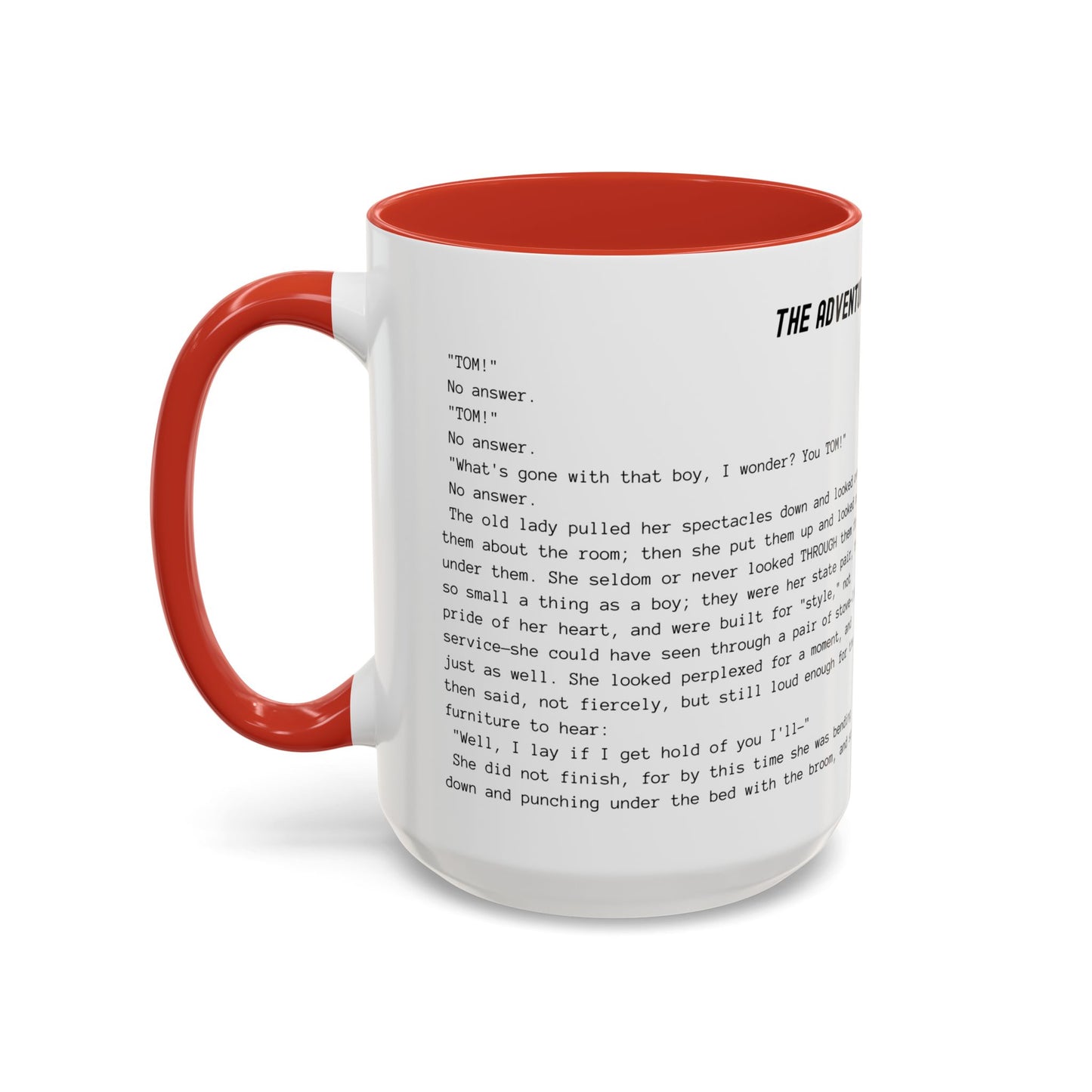 Fiction Coffee Mugs | The Adventures of Tom Sawyer Mug | Classic Opening Passage | Book Lover Gift