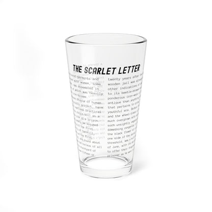 Fiction Pint Glass | The Scarlet Letter Pint Glass | Classic Opening Passage | Book Lover Gift