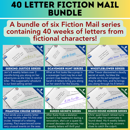 Fiction Mail 40 letter bundle of weekly letters from fictional characters