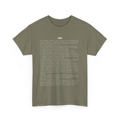 Fiction Shirts | Emma Literary T-Shirt | Classic Opening Passage | 100% Cotton Shirt | Book Lover Gift