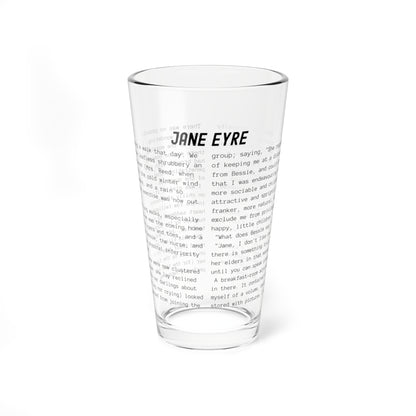 Fiction Pint Glass | Jane Eyre Pint Glass | Classic Opening Passage | Book Lover Gift