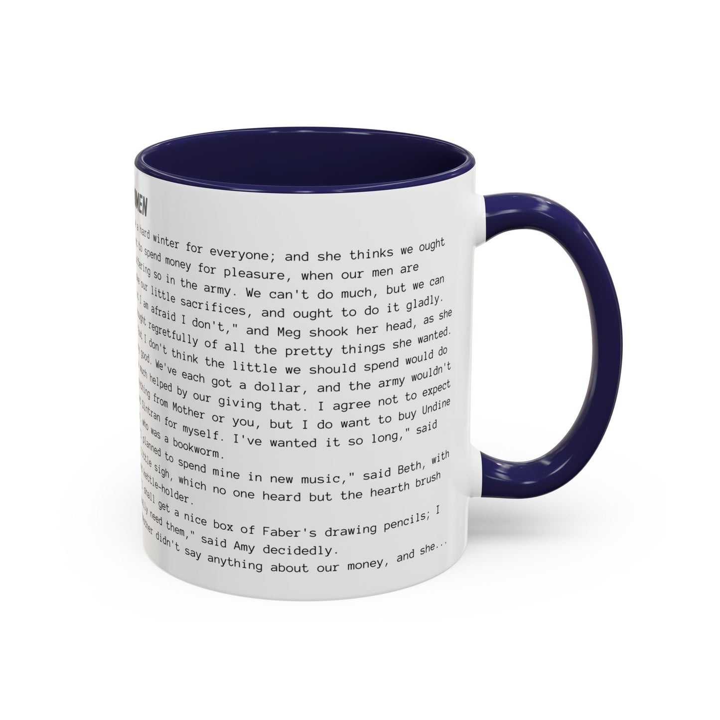 Fiction Coffee Mugs | Little Women Mug | Classic Opening Passage | Book Lover Gift