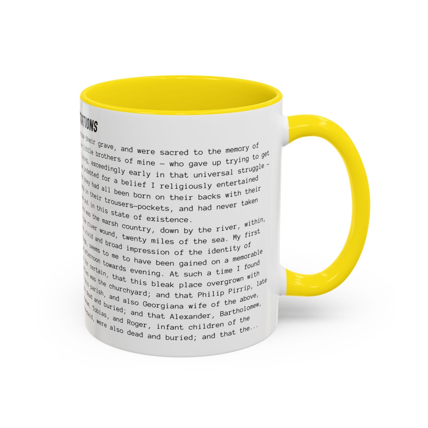 Fiction Coffee Mugs | Great Expectations Mug | Classic Opening Passage | Book Lover Gift