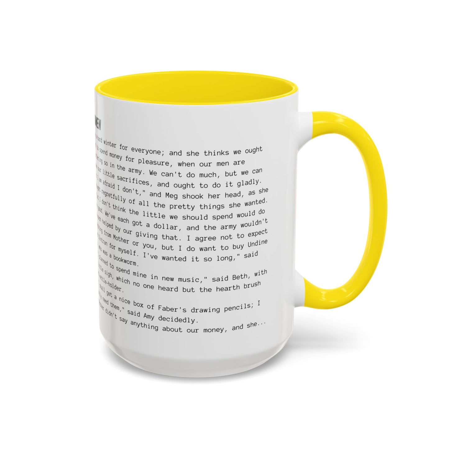 Fiction Coffee Mugs | Little Women Mug | Classic Opening Passage | Book Lover Gift