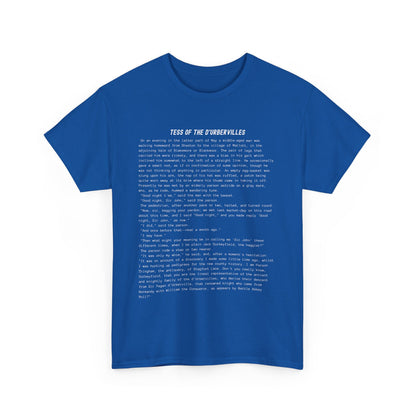 T-Shirt Featuring the Opening Passage of Tess of the d'Urbervilles by Leo Tolstoy