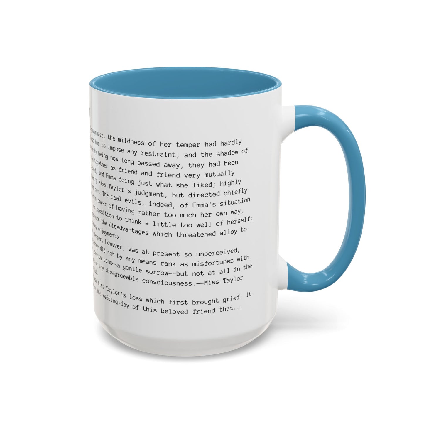 Fiction Coffee Mugs | Emma Mug | Classic Opening Passage | Book Lover Gift