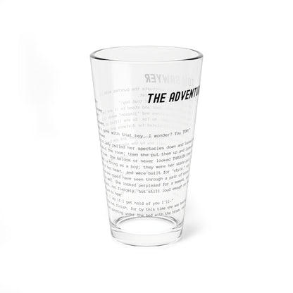 Fiction Pint Glass | The Adventures of Tom Sawyer Pint Glass | Classic Opening Passage | Book Lover Gift