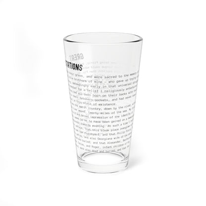 Fiction Pint Glass | Great Expectations Pint Glass | Classic Opening Passage | Book Lover Gift