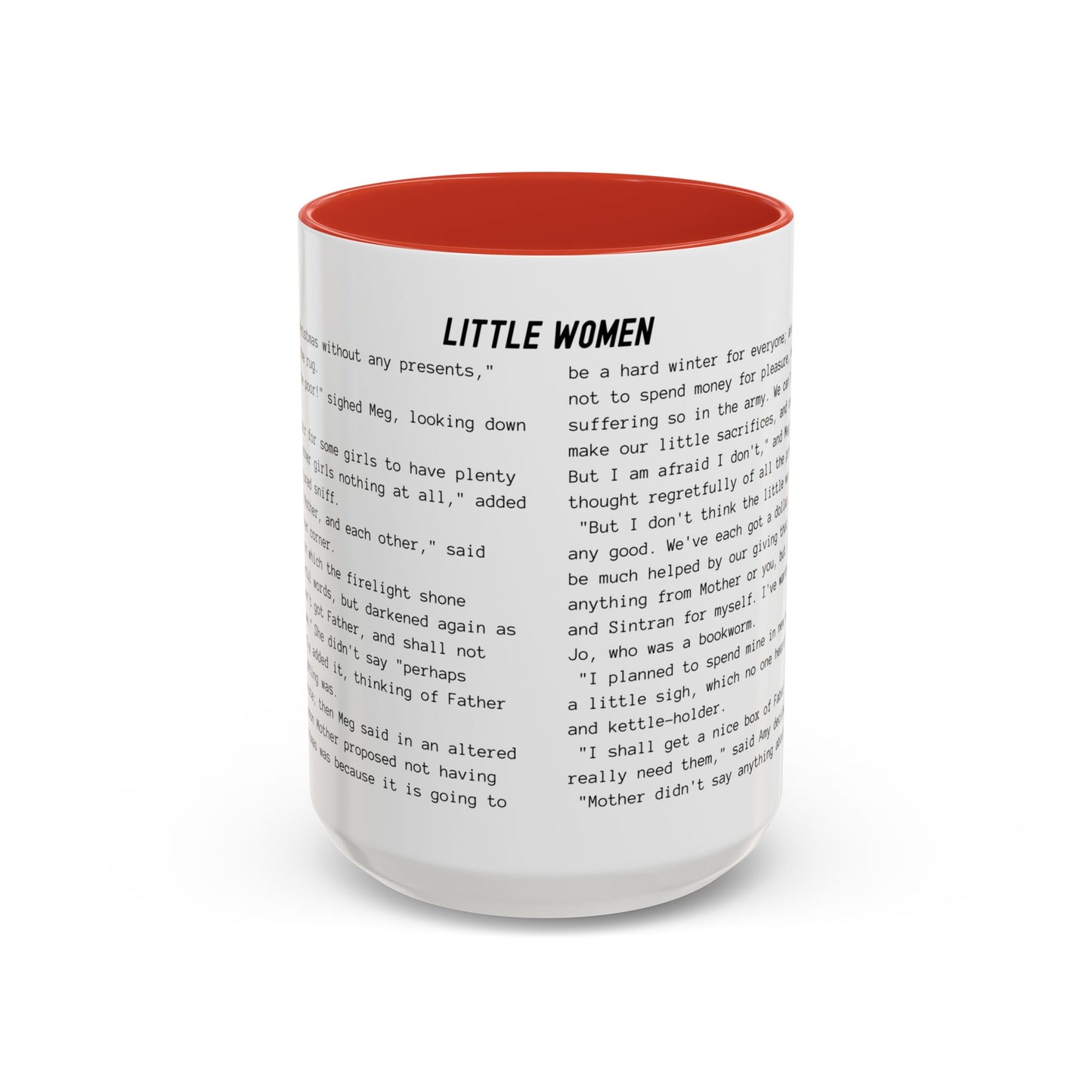 Fiction Coffee Mugs | Little Women Mug | Classic Opening Passage | Book Lover Gift