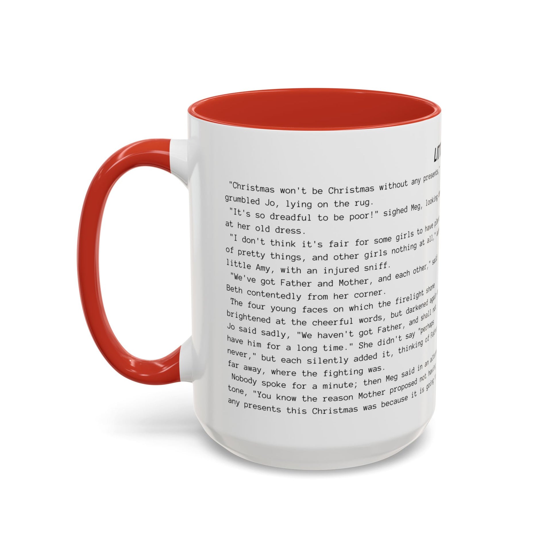 Fiction Coffee Mugs | Little Women Mug | Classic Opening Passage | Book Lover Gift