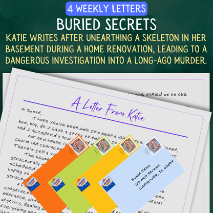 Promotional Graphic for Fiction Mail Buried Secrets Series of Stories as Letters