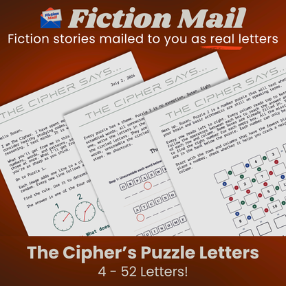 Word, number, and pattern logic puzzles sent as weekly letters - The Cipher's Puzzle Letters