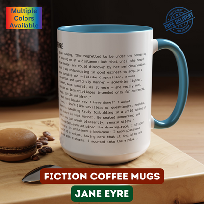 Fiction Coffee Mugs | Jane Eyre Mug | Classic Opening Passage | Book Lover Gift