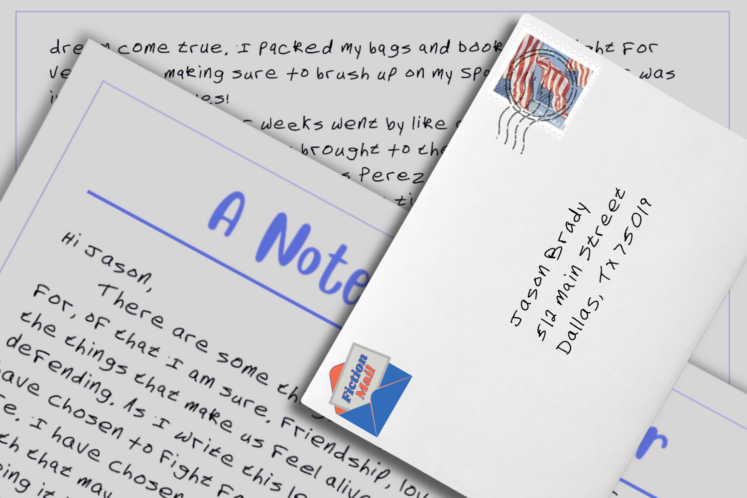 Fiction Mail is amazing fiction sent to you as personalized letters from an old friend!