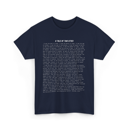 Fiction Shirts | A Tale of Two Cities Literary T-Shirt | Classic Opening Passage | 100% Cotton Shirt | Book Lover Gift