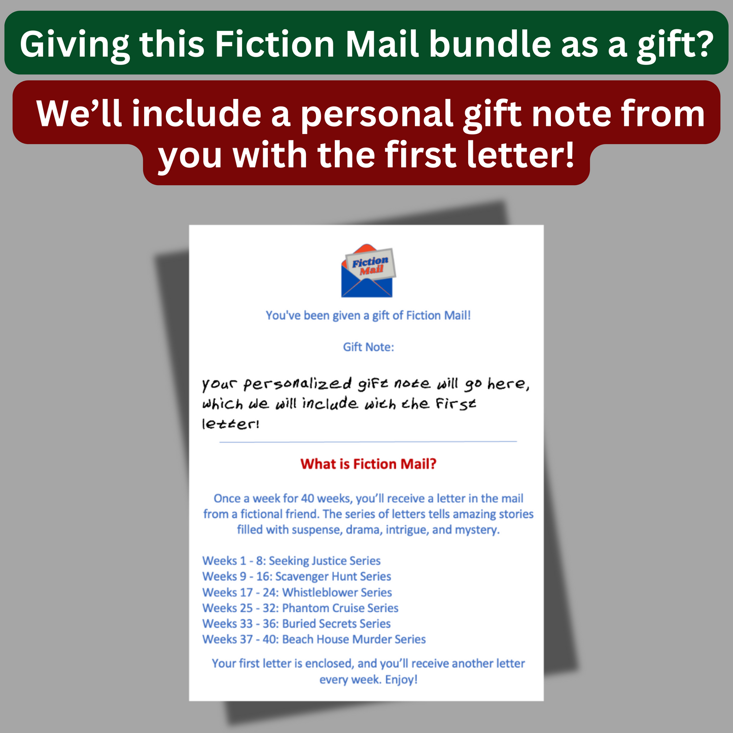 A Fiction Mail bundle makes an amazing gift for the booklover in your life.