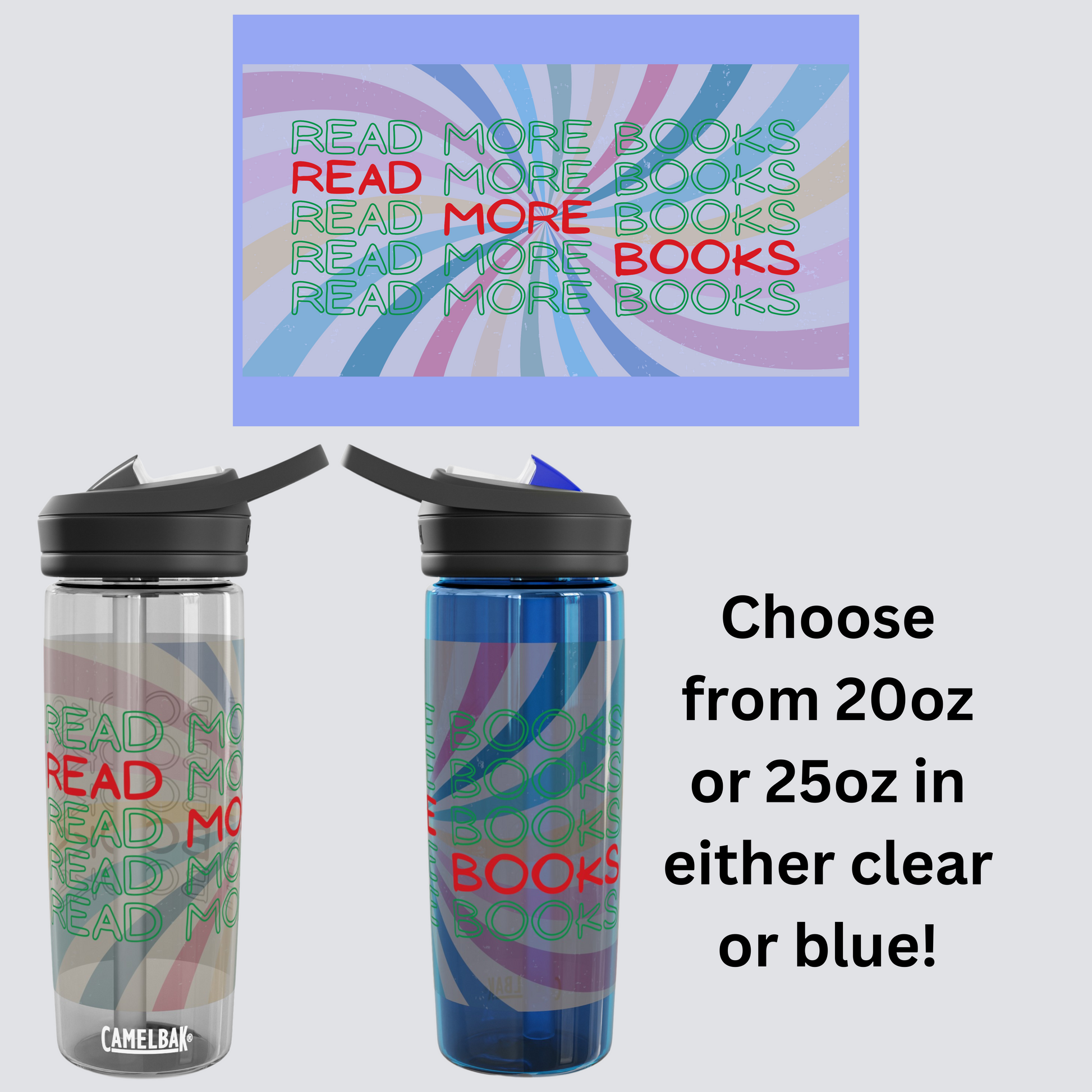 Water Bottles for Readers - Read More Books